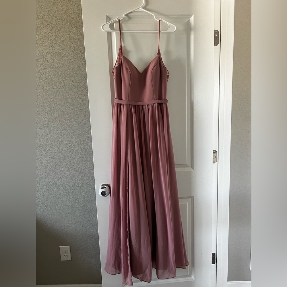 Azazie Shelly Bridesmaid dress in Dusty Rose